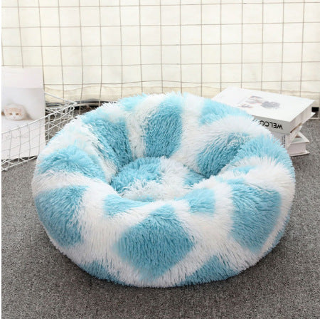 Deep Sleep Round Plush Pet Bed for Dogs and Cats