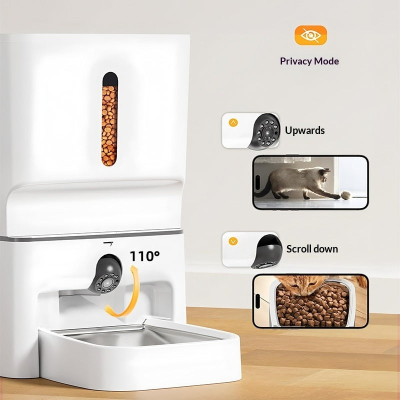 7L Automatic Cat Feeder with Video & Bowl