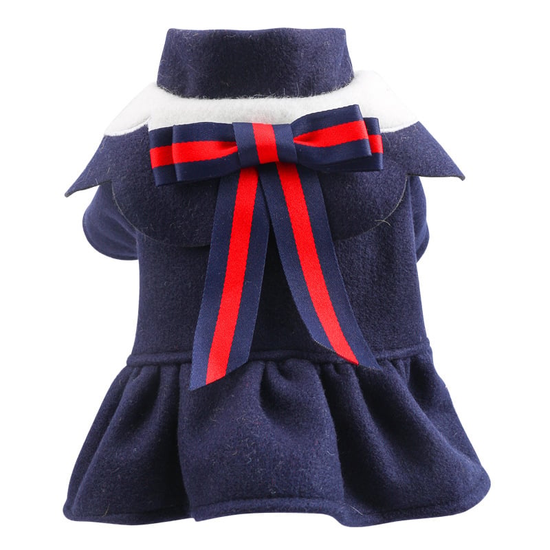 British Style Woolen Pet Costume for Dogs and Cats