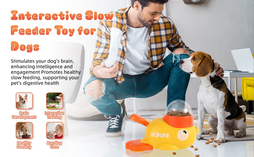 Duck Shape Interactive Dog Treat Dispenser