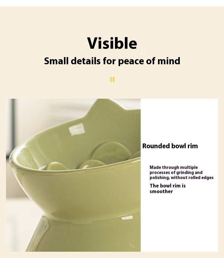 Ceramic Slow Feeder Pet Bowl
