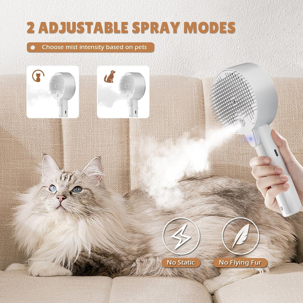 Cat Steam Grooming Brush with Spray