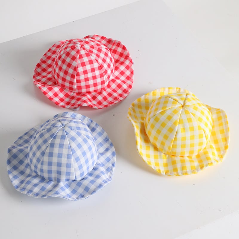 Cute Fashion Plaid Sun Hat for Pets