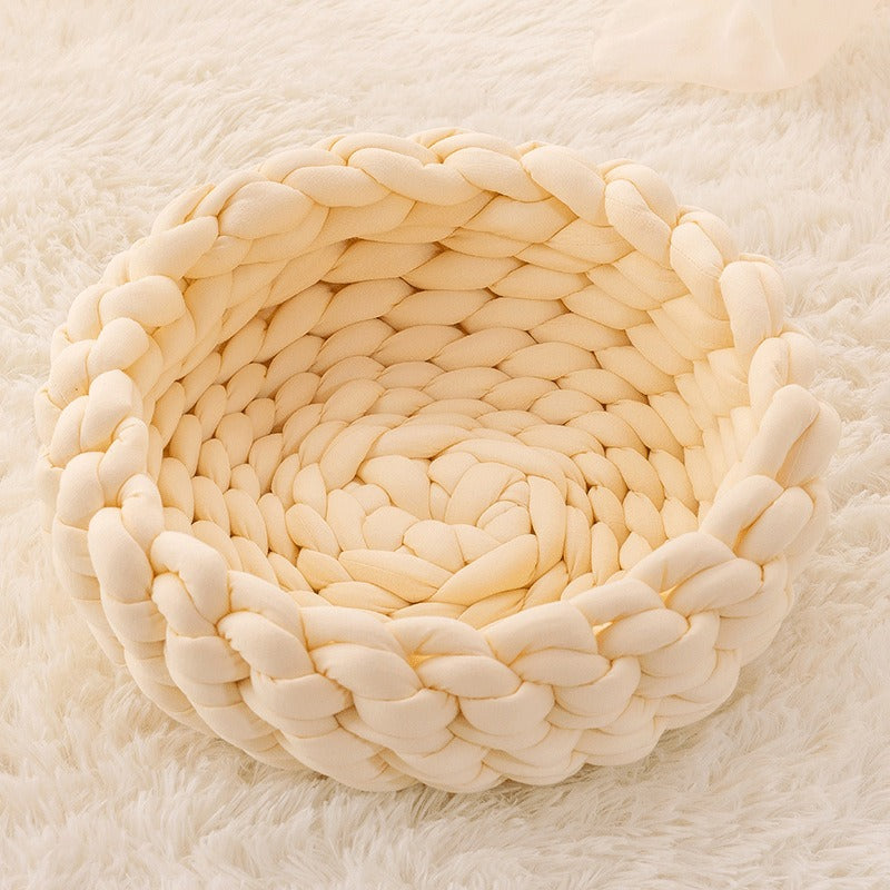 Soft Plush Cat House Cushion Bed