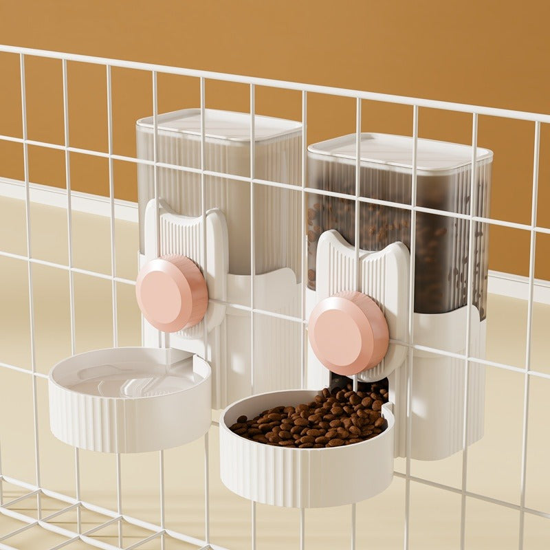 Hanging Cat Water Fountain & Auto Dog Feeder