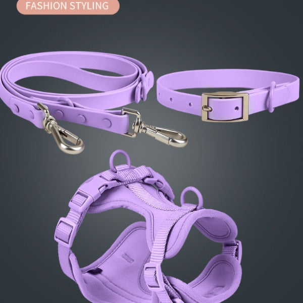 Dog Tactical Chest Back Waterproof Collar Set
