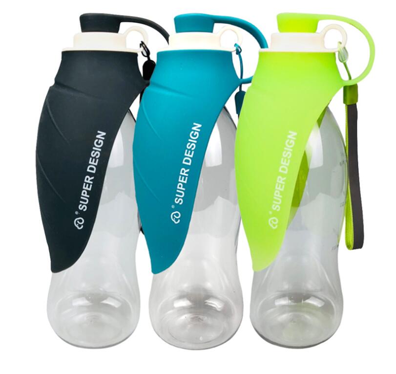 Portable Dog Water Bottle with Leaf Design
