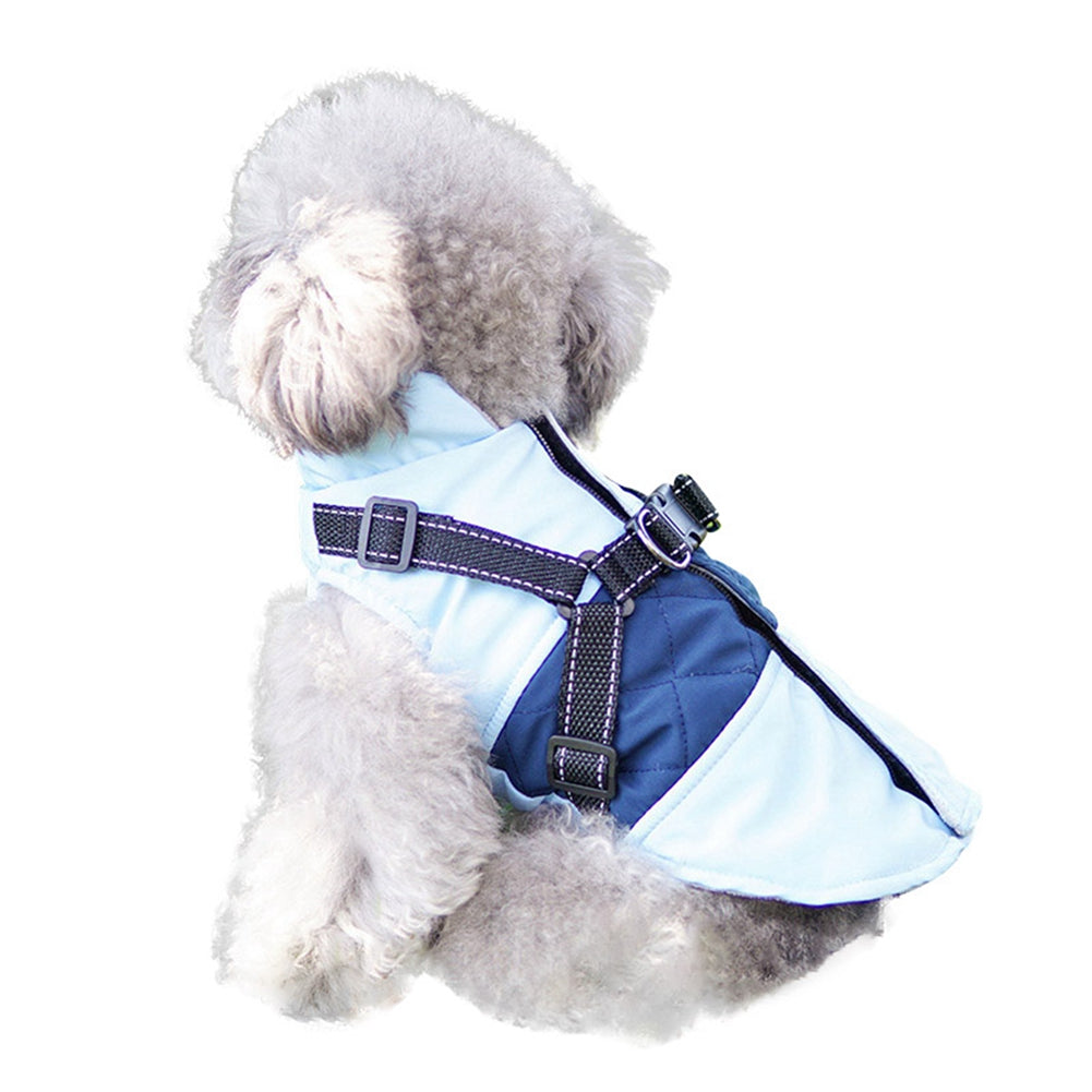 Reflective Thickened Velvet Dog Chest Vest Harness