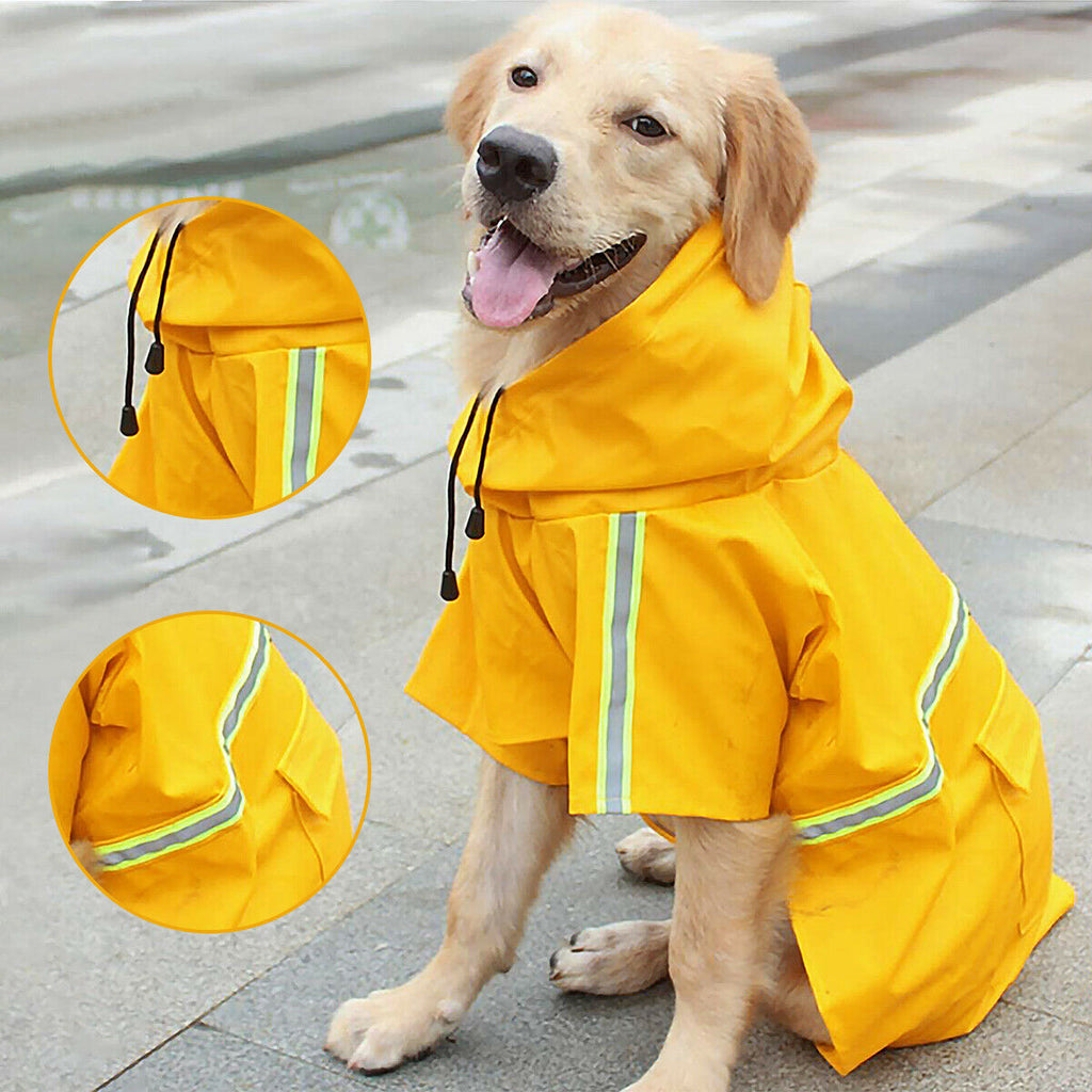 Waterproof Reflective Dog Raincoat with Hood