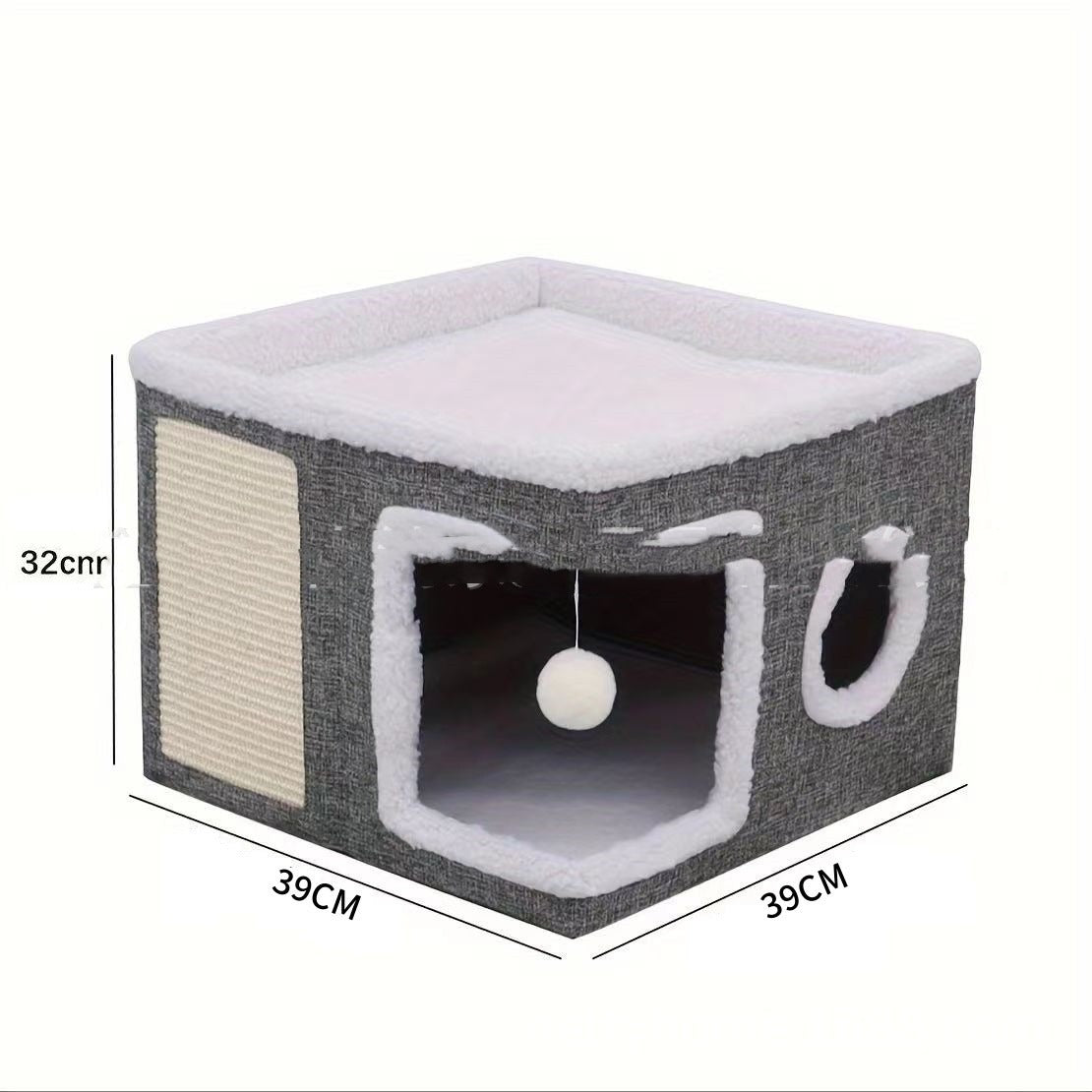 Pet Double-layer Foldable Cat Nest Villa