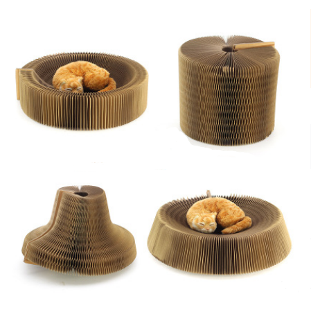 Foldable Accordion Cat Scratcher and Toy Accessories