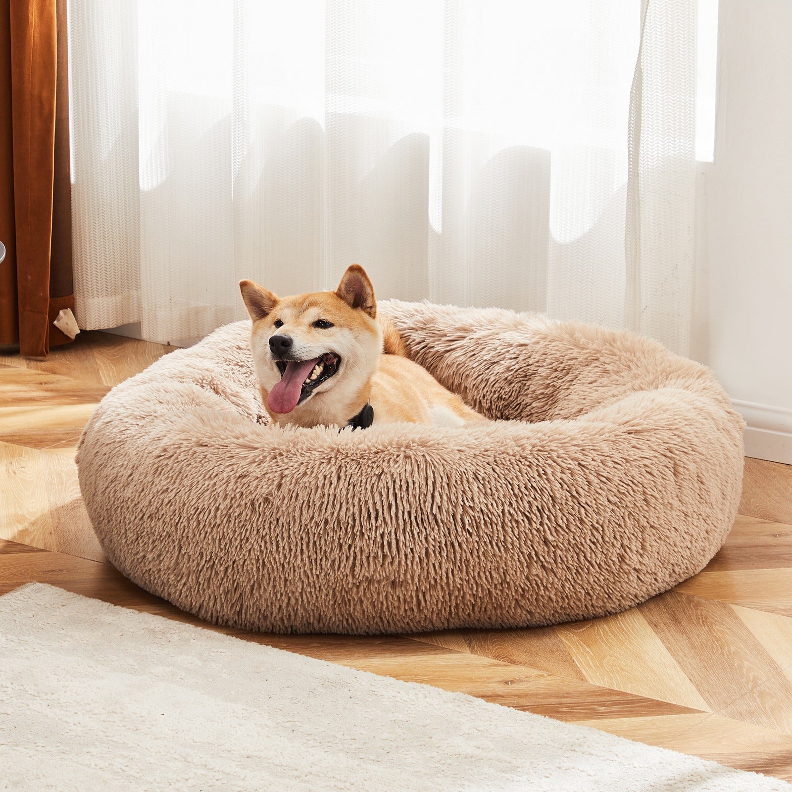 Plush Faux Fur Cat Bed
