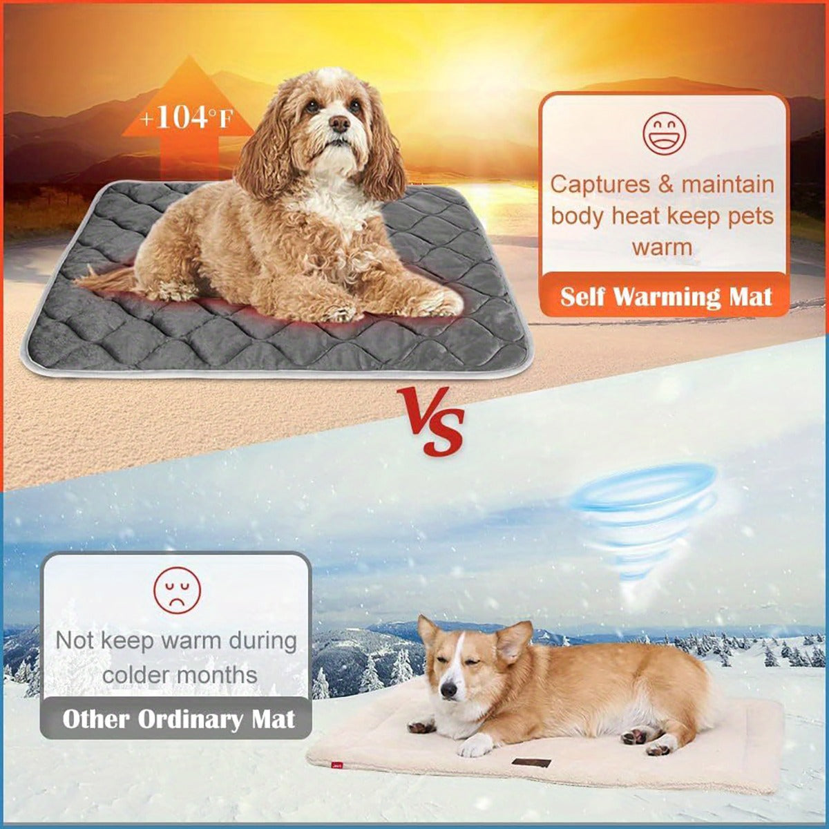 Self-Heating Cat & Dog Non-Slip Thermal Mat