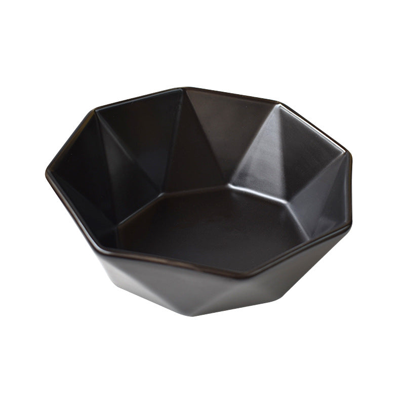 Diamond Cat Bowl with Slanted Design and Elevated Base