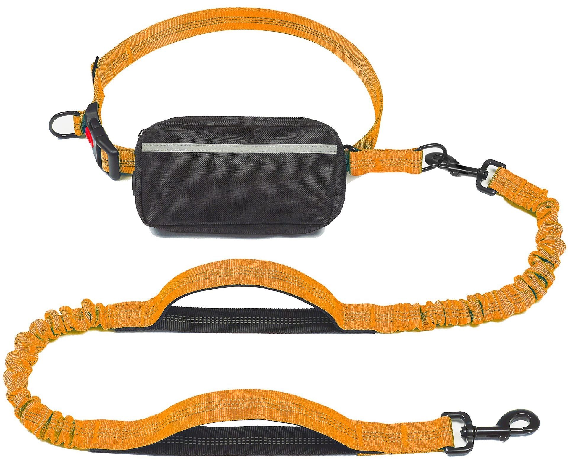 Reflective Hands-Free Dog Leash with Waist Pack