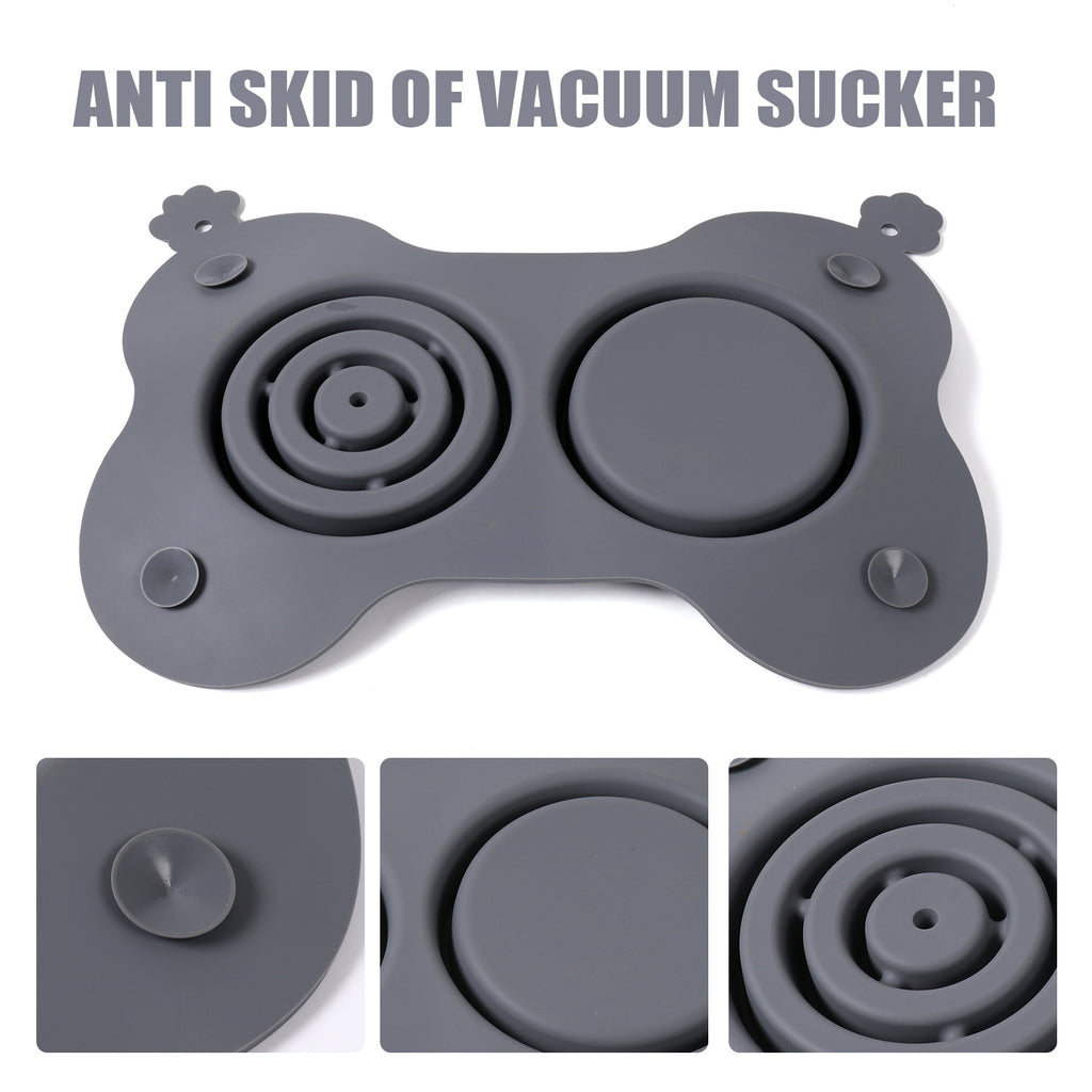 Silicone Slow Feed Dog Bowl with Custom Logo (Set)