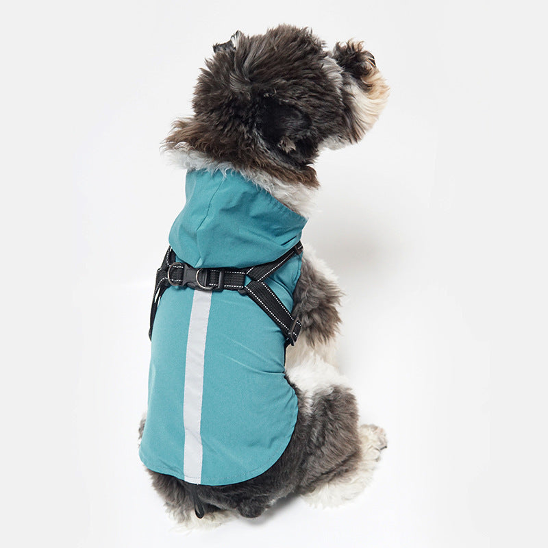 Reflective Dog Raincoat Poncho for Large Pets