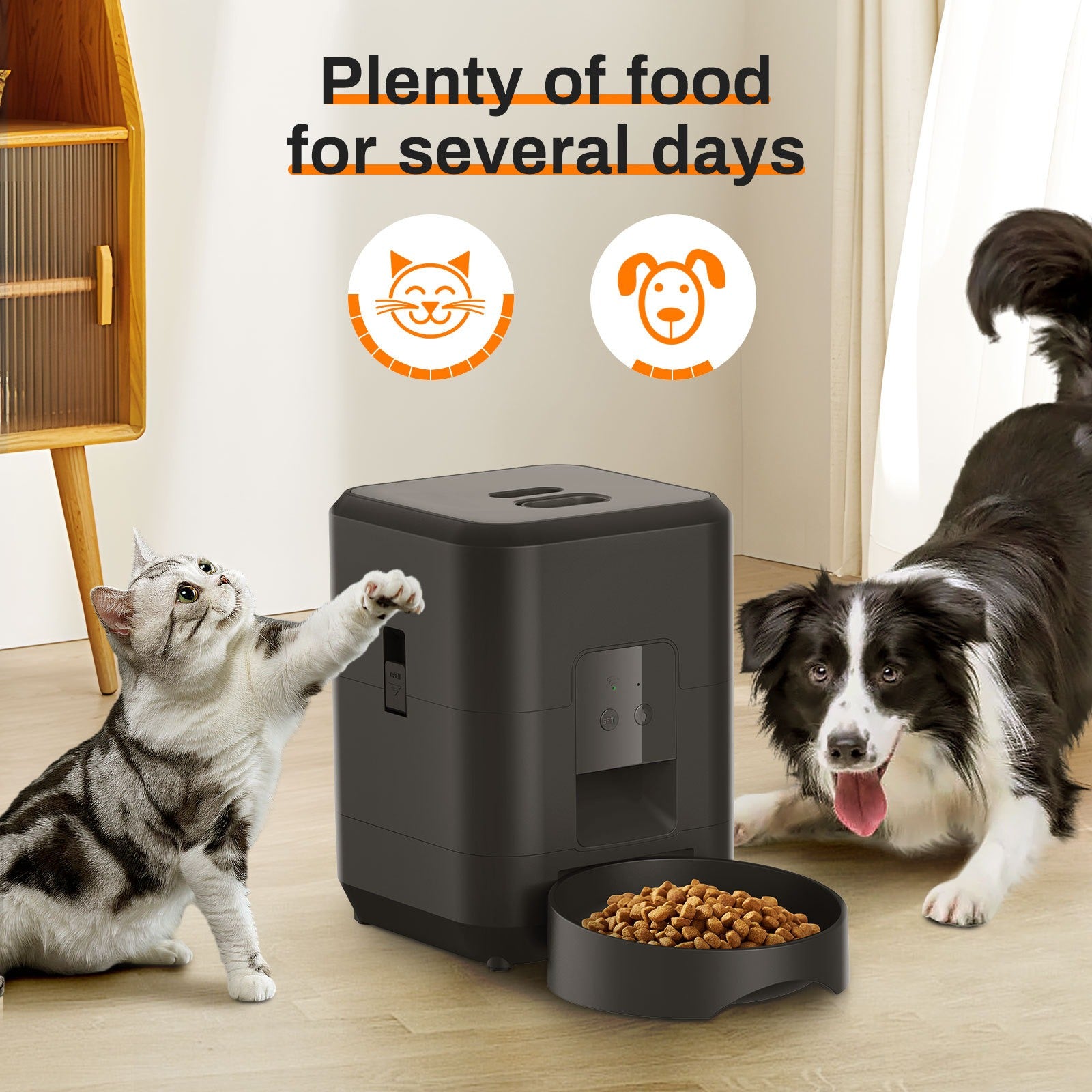 Automatic Smart Pet Feeder with Timer & Remote Control