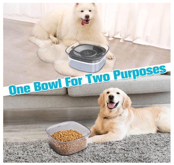 Spill-Proof Slow-Feed Pet Water Bowl (2L & 4L)