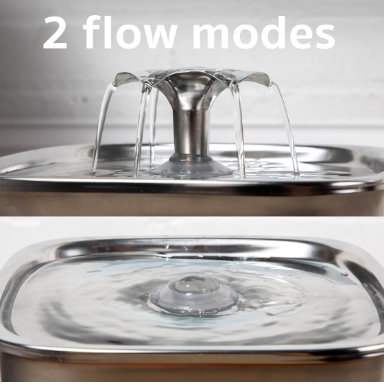 2.2L Stainless Steel Pet Water Fountain
