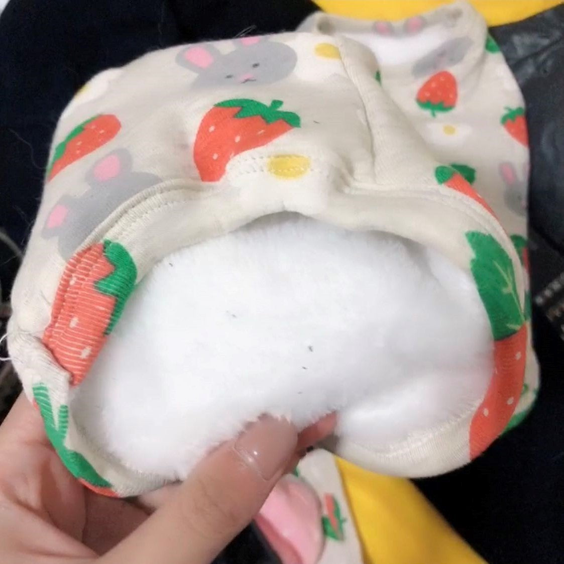 Cute Strawberry Bunny Vest for Warm Dog Wear