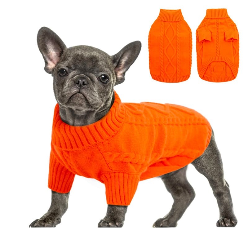 Dog Turtleneck Knitted Sweater