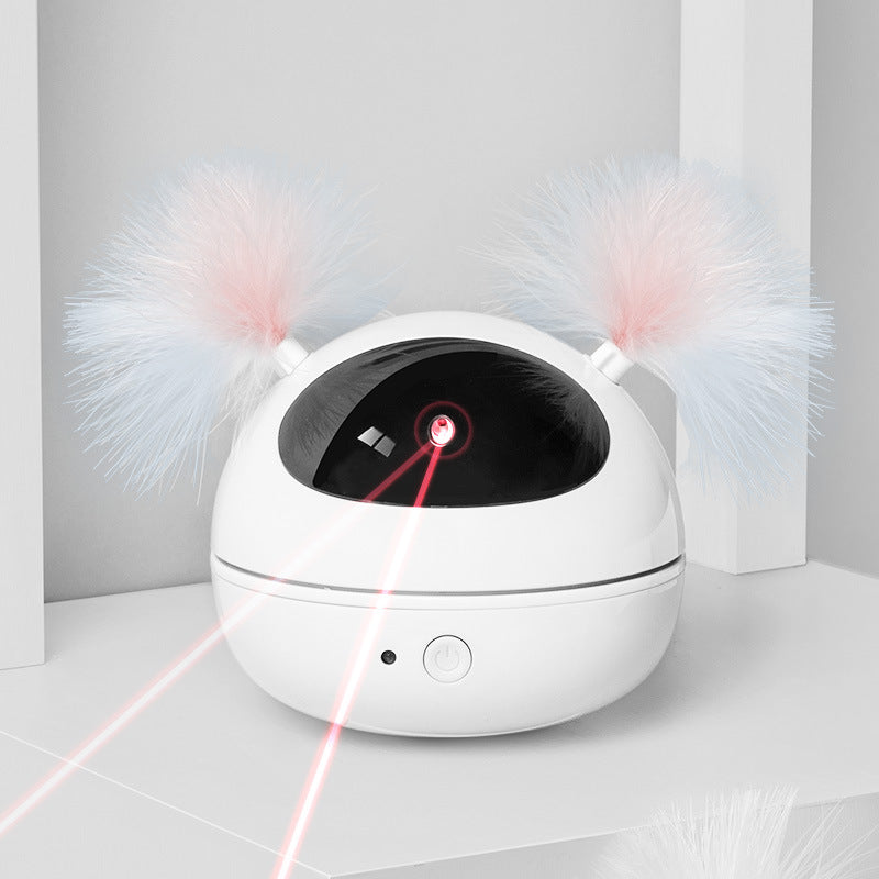 MPETS Infrared Laser Cat Toy with Feather Wand