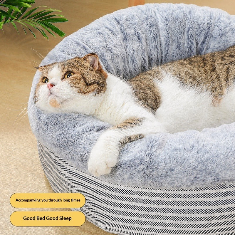 Warm Semi-Enclosed Pet Bed for Cats and Dogs