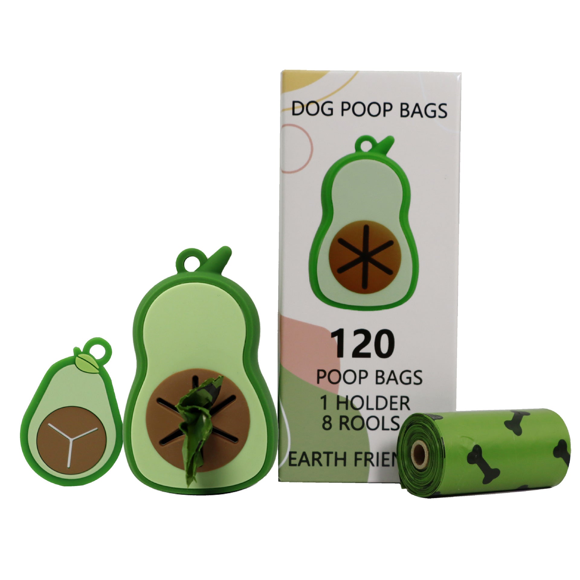 Silicone Dog Poop Bag Clip & Dispenser Set