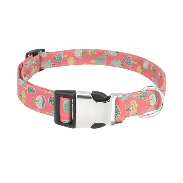 Cartoon Pattern Cute Mushrooms Pet Collar for Dogs