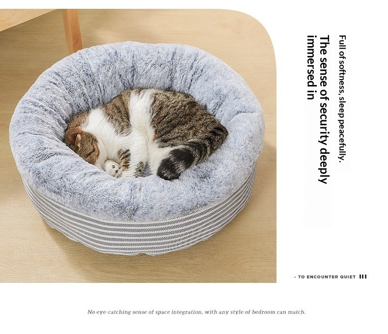 Warm Semi-Enclosed Pet Bed for Cats and Dogs