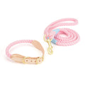 Cowhide Woven Cotton Rope Dog Leash for Pets