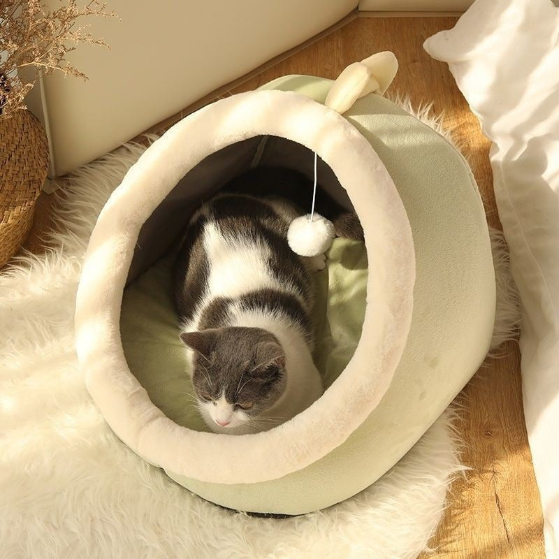 Semi-Enclosed Removable Washable Cat House