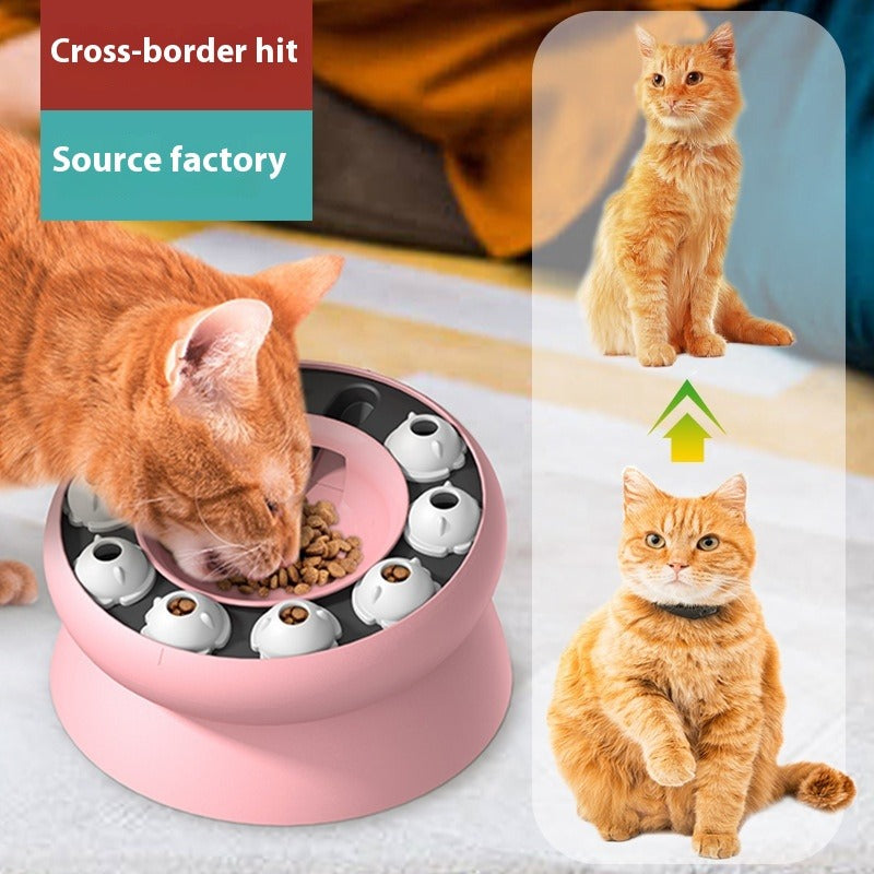 Rotating Food Leakage Cat Bowl Puzzle Toy