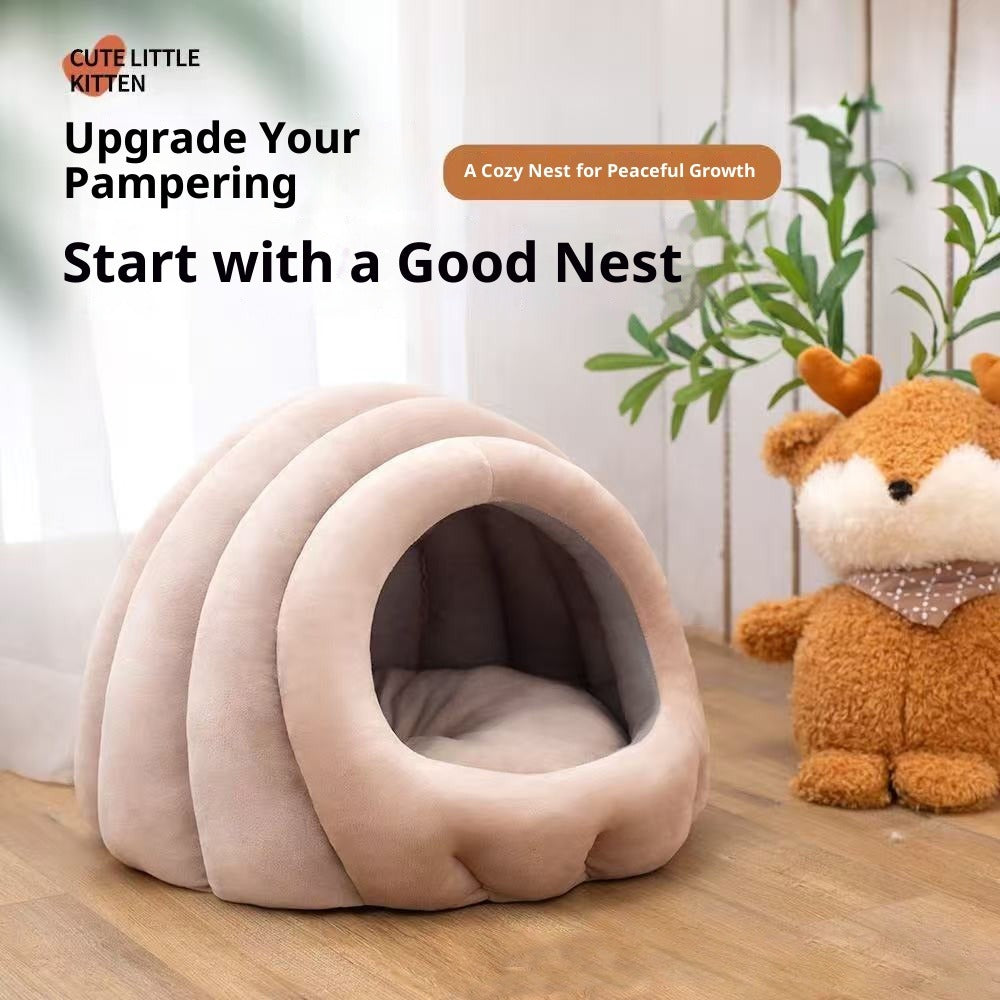 Fully Enclosed Cat Bed for All Seasons