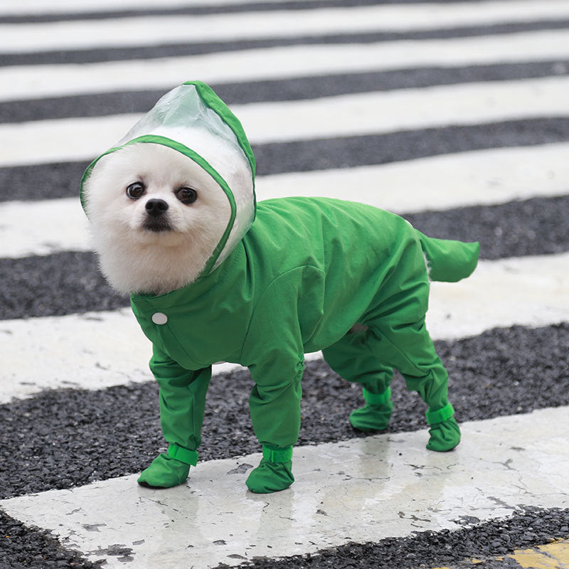 All-in-One Waterproof Raincoat with Rain Shoes for Pets