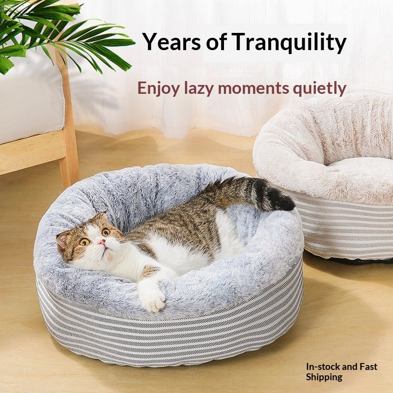 Warm Semi-Enclosed Pet Bed for Cats and Dogs