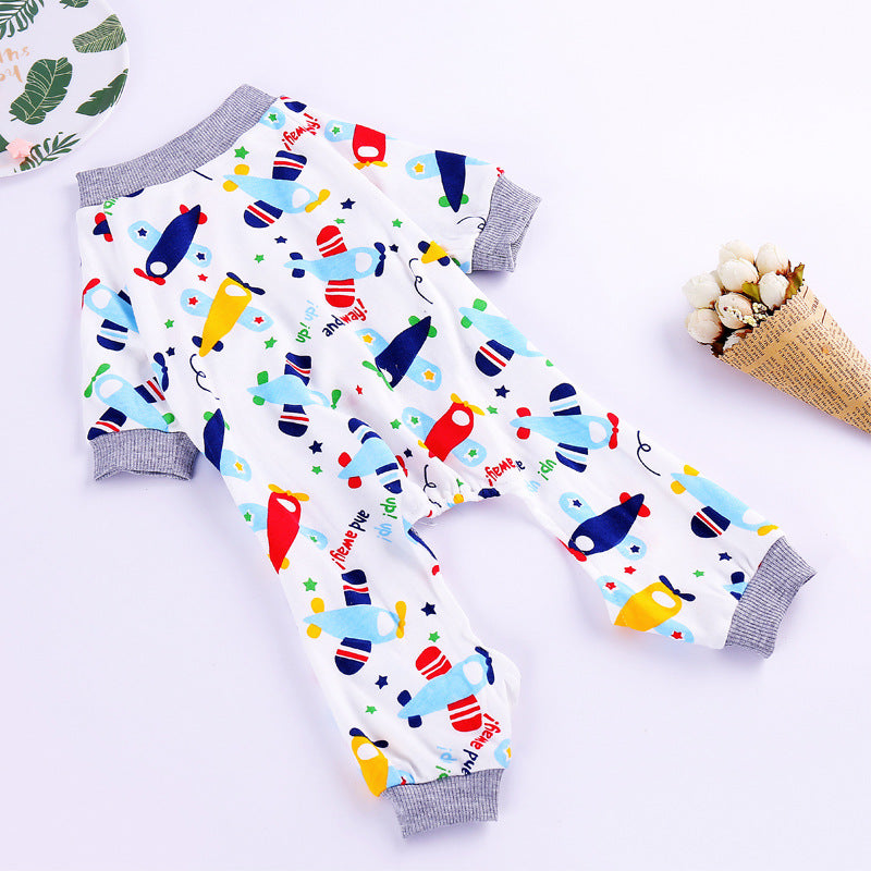 Comfortable Printed Pajamas for Four-Legged Pets