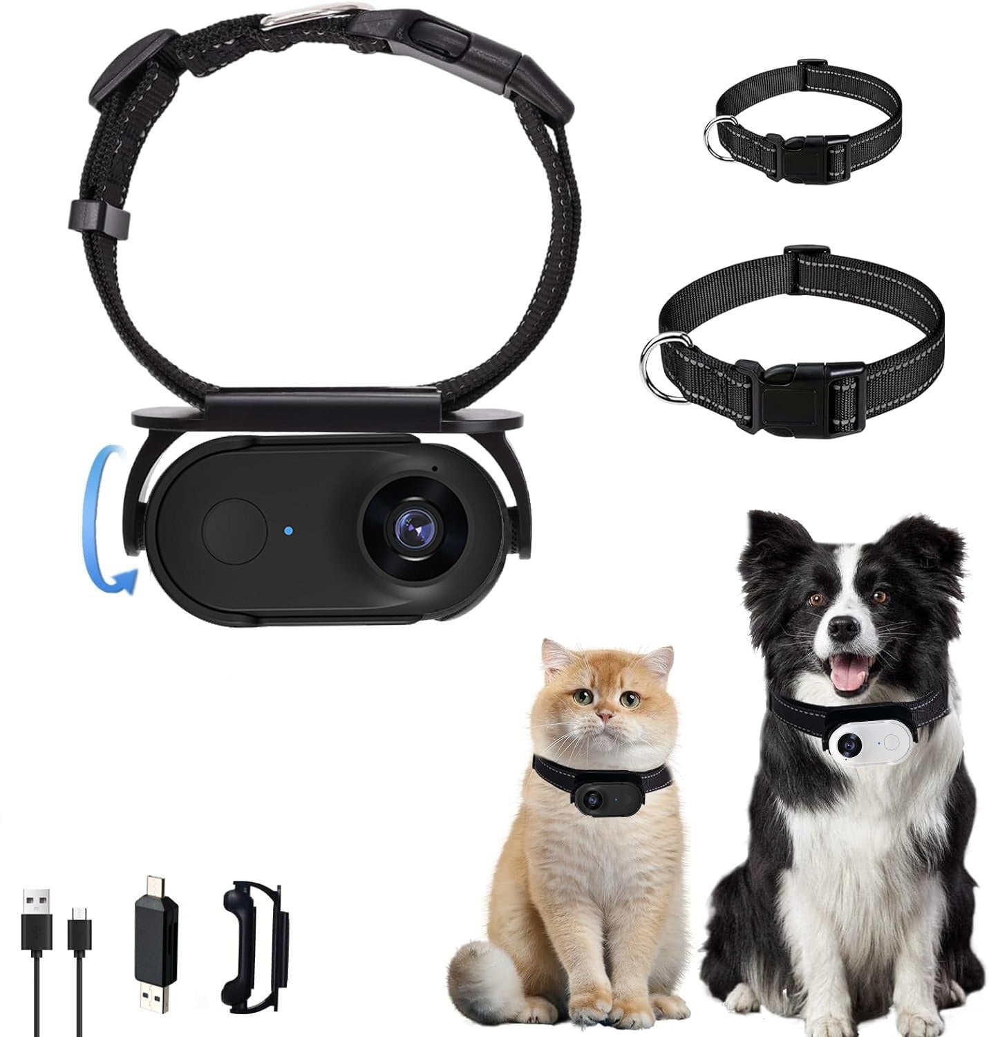 Pet HD Mini Camera Magnetic Collar
