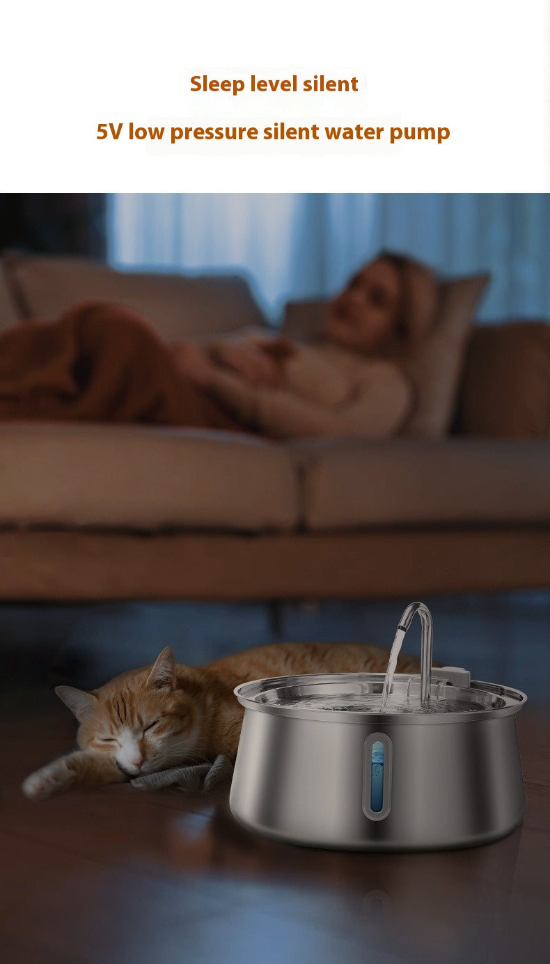 4L Stainless Steel Pet Water Dispenser