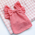 Red Check Bowknot Baby Pet Shirt Outfit