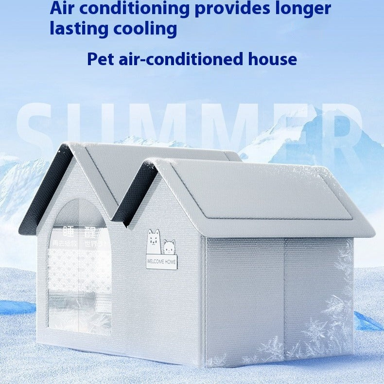 Cat Cooling House with Ice Mat for Summer