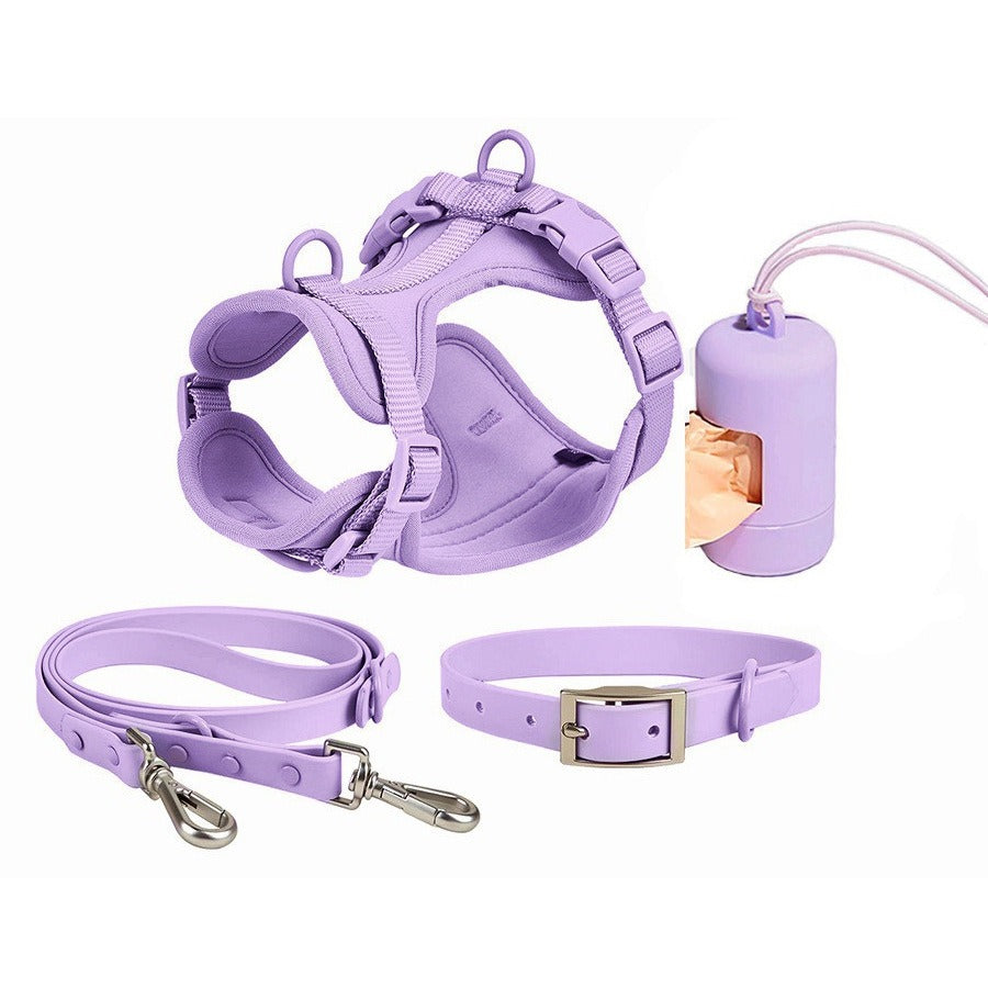 Dog Tactical Chest Back Waterproof Collar Set