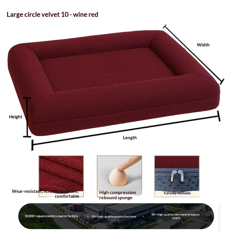 All-season Plush Dog Sofa Bed - Removable & Washable