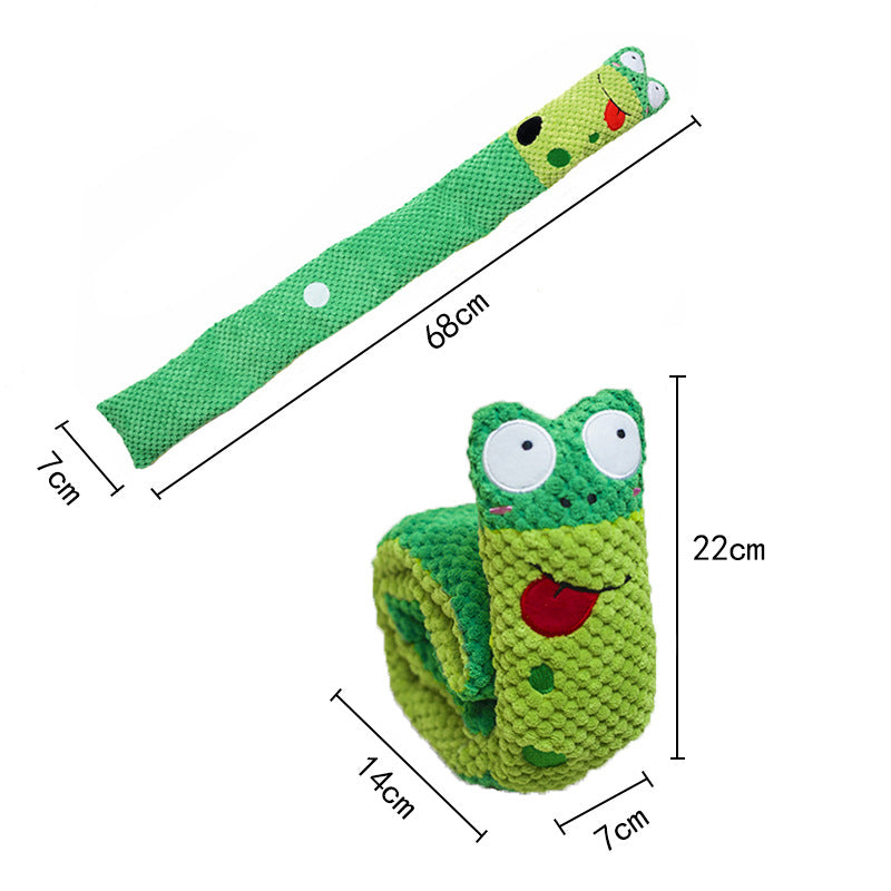 Interactive Plush Snail Dog Toy for Chewing and Sniffing