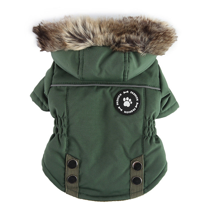 Cotton Chest-Back Zip Jacket for Dogs