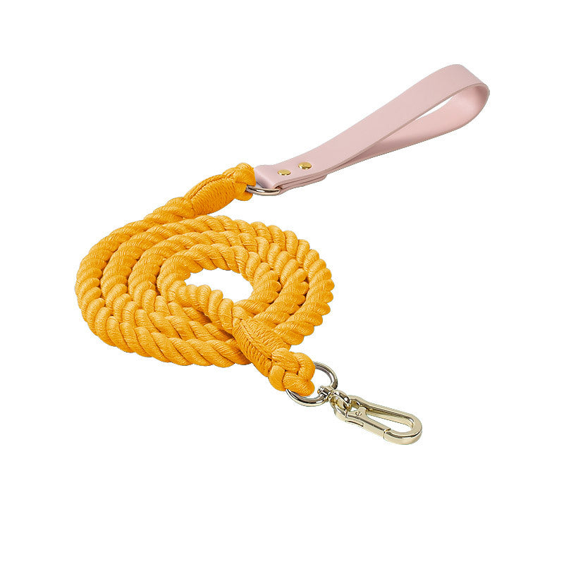 Adjustable Rainbow Traction Rope Collar for Dogs