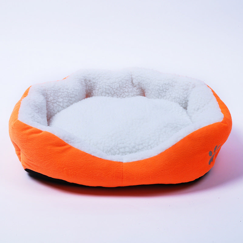 Removable Pet Bed with Warm Lamb Fleece for Dogs