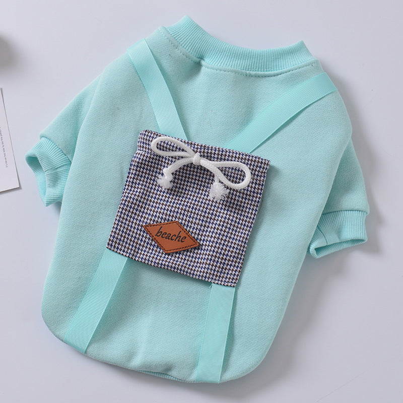 Casual Hooded Sweater for Dogs with Back Pockets