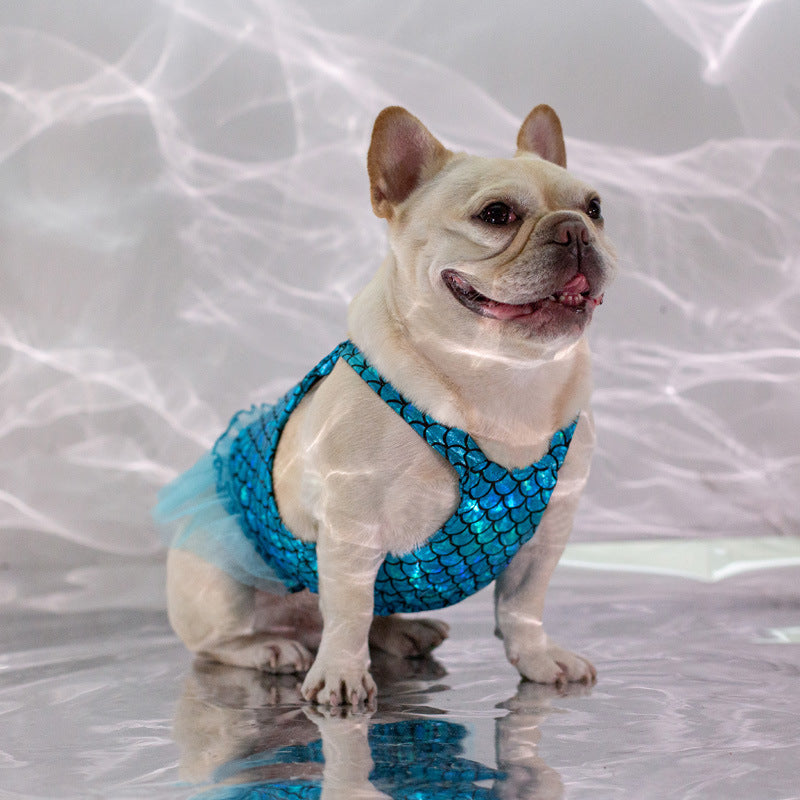 Cute Fish Scale Skirt for Dogs - Summer Apparel